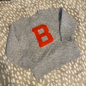 Quilted sweatshirt grey with orange B monogram size 3/4